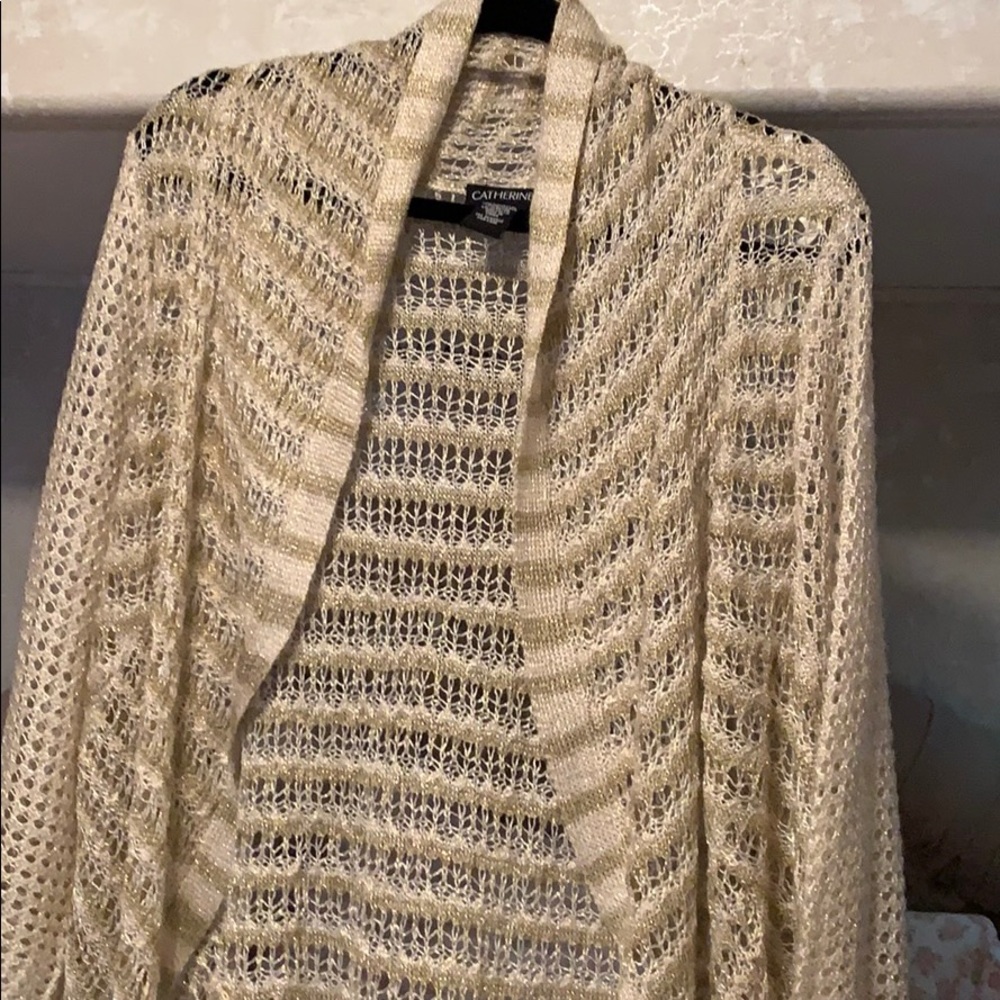 Golden cream cover up sweater